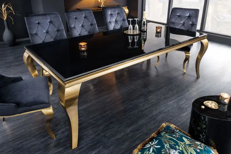 Stół MODERN BAROCK czarny złoty opal 200 cm / 42313  / INVICTA INTERIOR