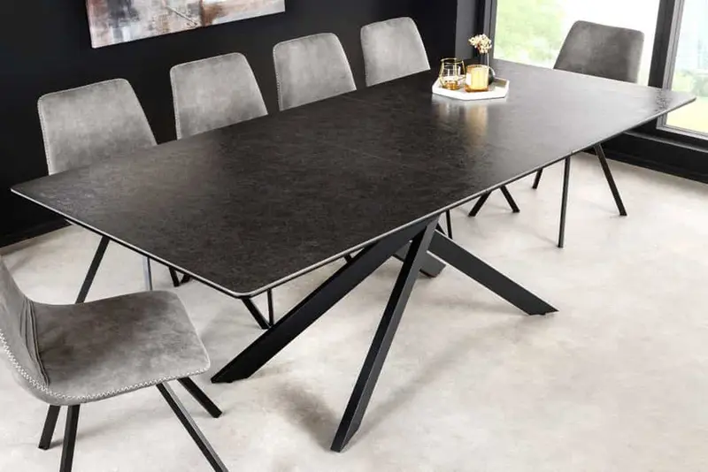 STÓŁ ROZKŁADANY ALPINE OPTYKA ANTRACYTOWY MARMUR 43845 / INVICTA INTERIOR