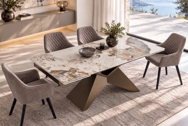 STÓŁ ROZKŁADANY DIAMOND CERAMICZNY BLAT PANDORA 180 - 260 CM / 49273 / INVICTA INTERIOR