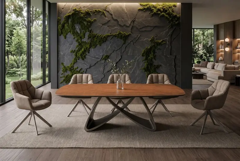 STÓŁ ROZKŁADANY INFINITY CERAMICZNY BLAT OPTYKA RDZY 180 - 220 - 260 CM / 49074 / INVICTA INTERIOR