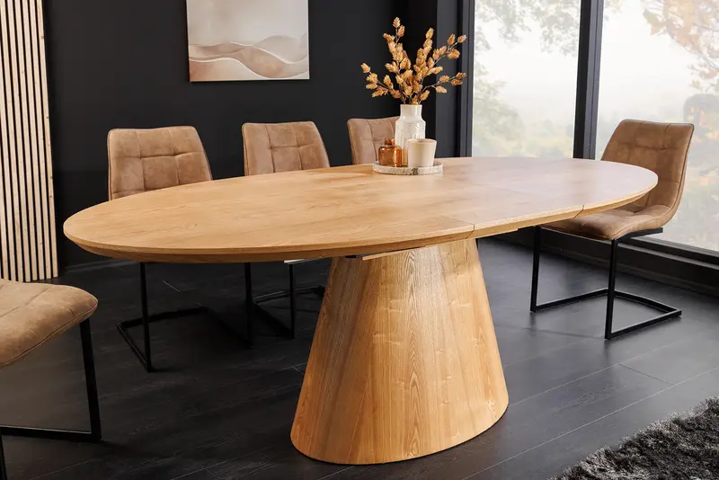 STÓŁ ROZKŁADANY UNIQUE 160 - 200 CM DO SALONU OPTYKA DĄB NATURALNY/ 47657 / INVICTA INTERIOR