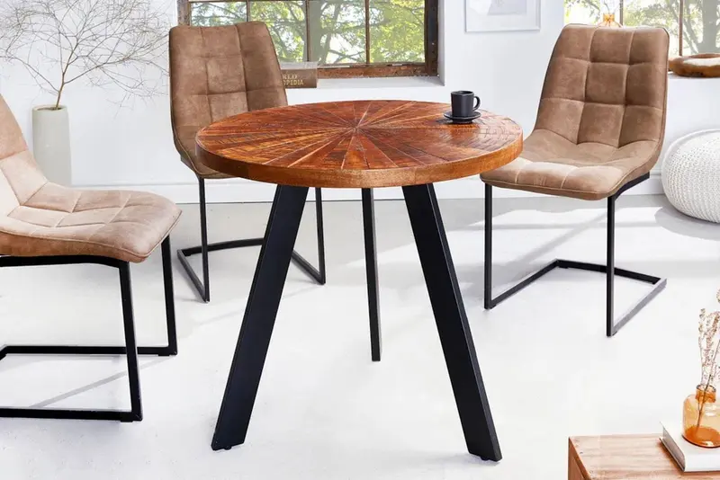 STÓŁ WOOD ART MANGO 80 CM / 41510  / INVICTA INTERIOR