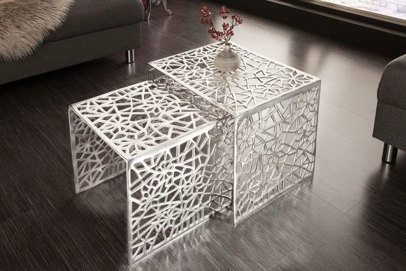 STOLIK ABSTRACT KOMPLET 2 SZTUKI / 38965 / INVICTA INTERIOR