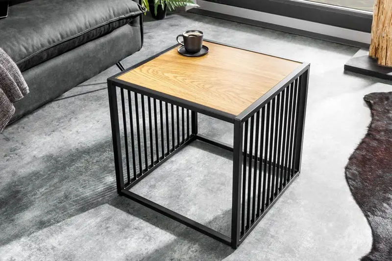 STOLIK ARCHITECTURE OPTYKA DZIKI DĄB 40 CM / 43274 / INVICTA INTERIOR