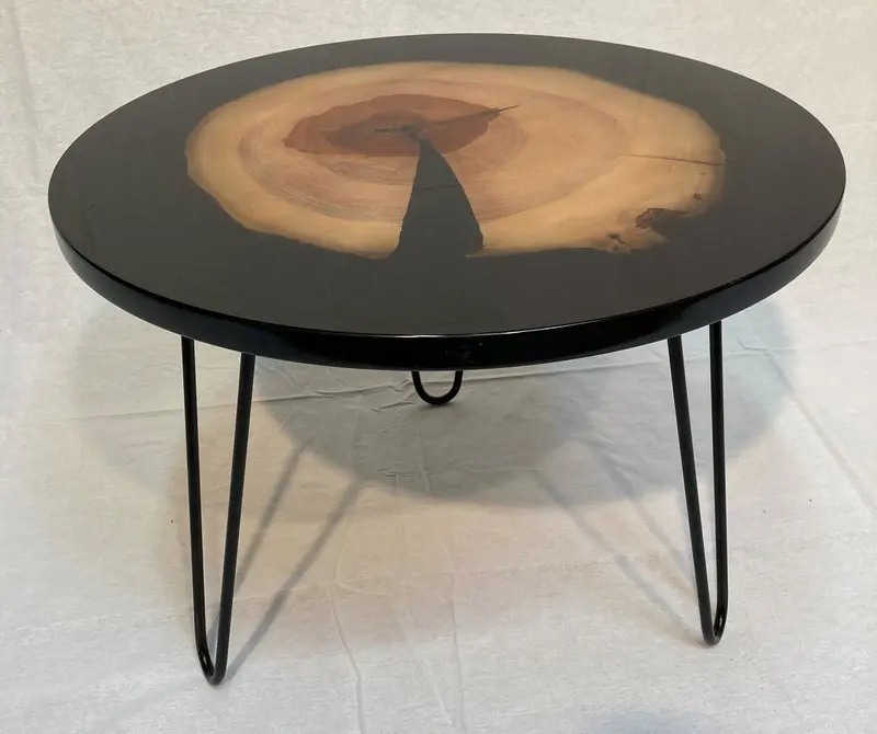 Stolik Beauty Nature drewno grusza 60 cm  podstawa szpile