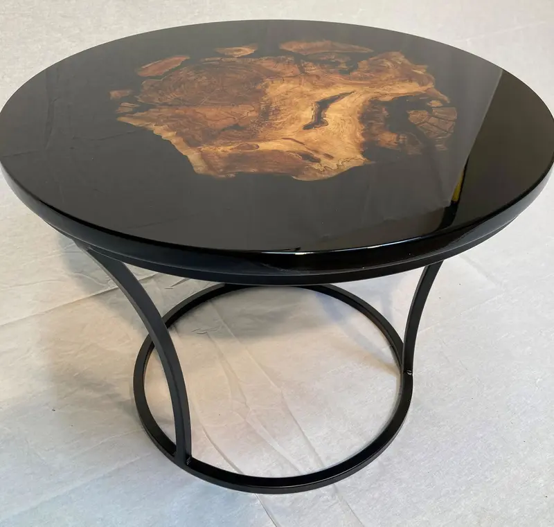 Stolik Beauty Nature drewno platan 60 cm podstawa okrągła
