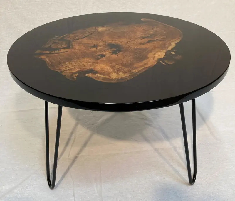 Stolik Beauty Nature drewno platan / 60 cm podstawa szpile