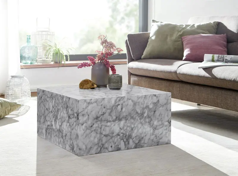 STOLIK KAWOWY 60 CM OPTYKA MARMUR MDF Wohnling / WL6.320