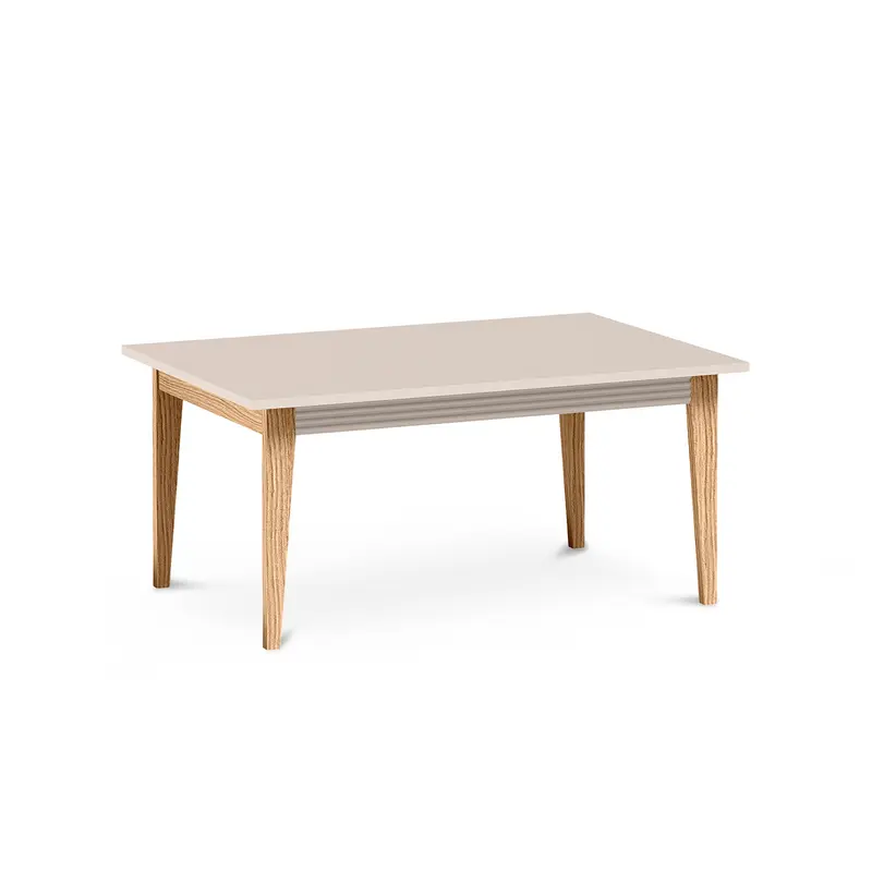 Stolik kawowy 90x40 z dekoracyjną listwą w stylu modern classic | Serena