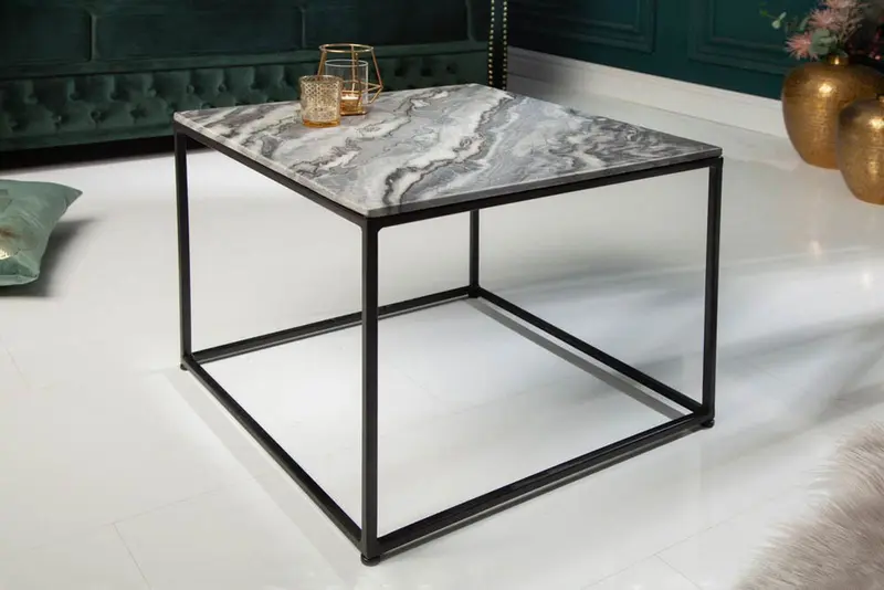 STOLIK KAWOWY ELEMENTS MARMUR SZARY / 40113 / INVICTA INTERIOR