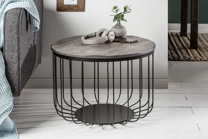 STOLIK KAWOWY FACTORY LOFT 56 CM AKACJA / 39672 / INVICTA INTERIOR