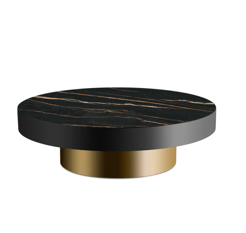 Stolik kawowy Lars Black & Gold Large