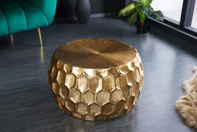 STOLIK KAWOWY ORGANIC ORIENT ZŁOTY 70 CM / 42225 / INVICTA INTERIOR