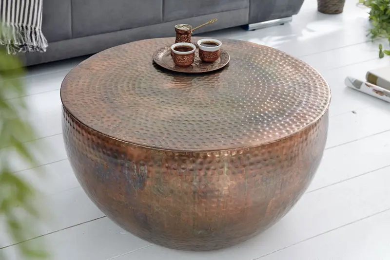 Stolik kawowy Orient II 60cm miedź / 39535 / INVICTA INTERIOR