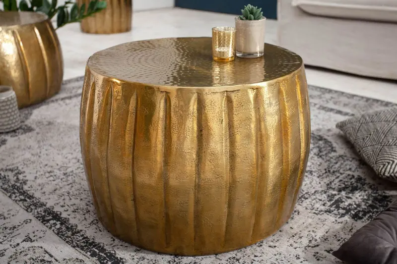 STOLIK KAWOWY ZŁOTY MARRAKESCH 55 CM / 40220 / INVICTA INTERIOR