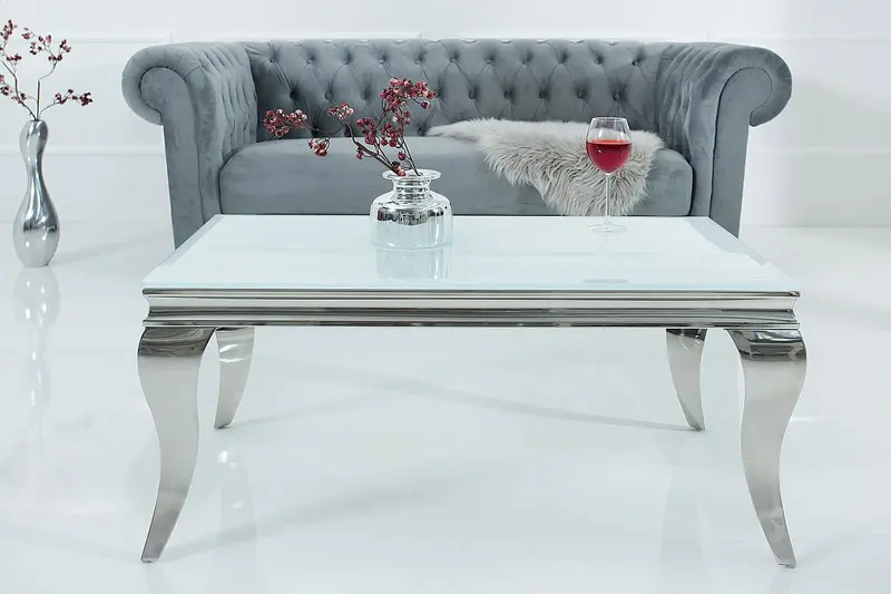 STOLIK MODERN SILVER WHITE /37353 / INVICTA INTERIOR