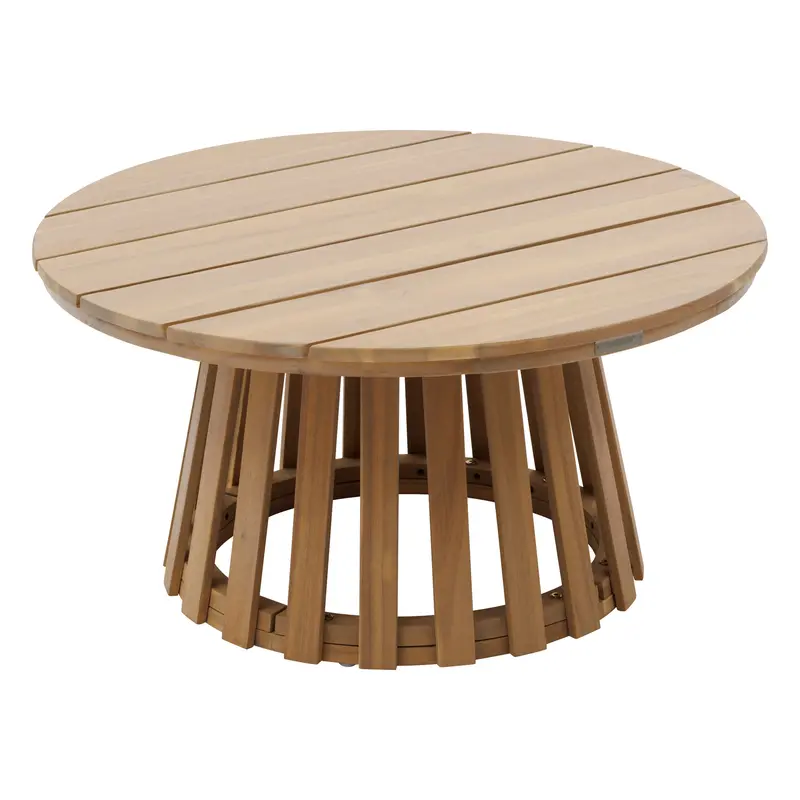 Stolik ogrodowy z drewna akacji, Ø 80 cm, OSUNA
