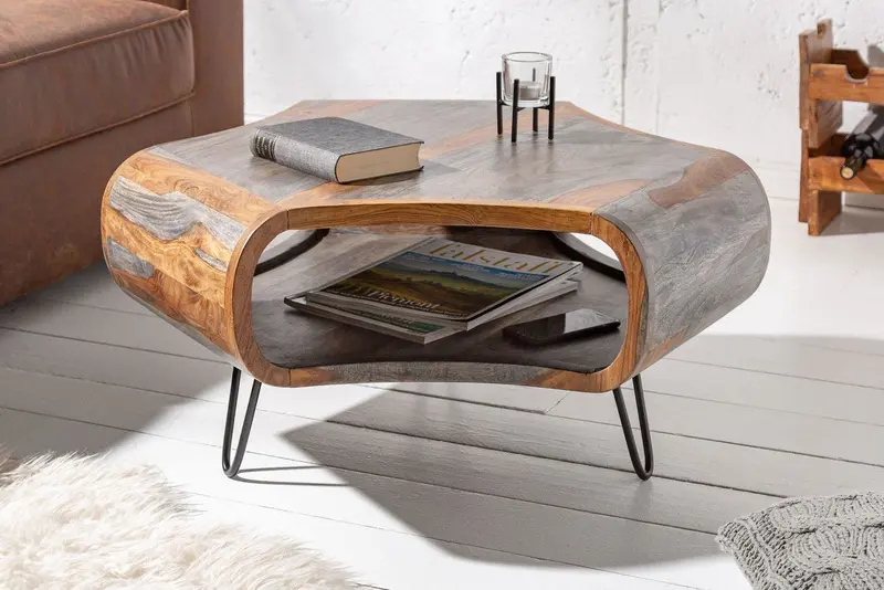 STOLIK ORGANIC LIVING SZARY / 39753 / INVICTA INTERIOR