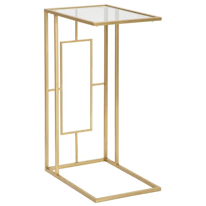 Stolik pomocniczy ze szklanym blatem, wys. 60 cm