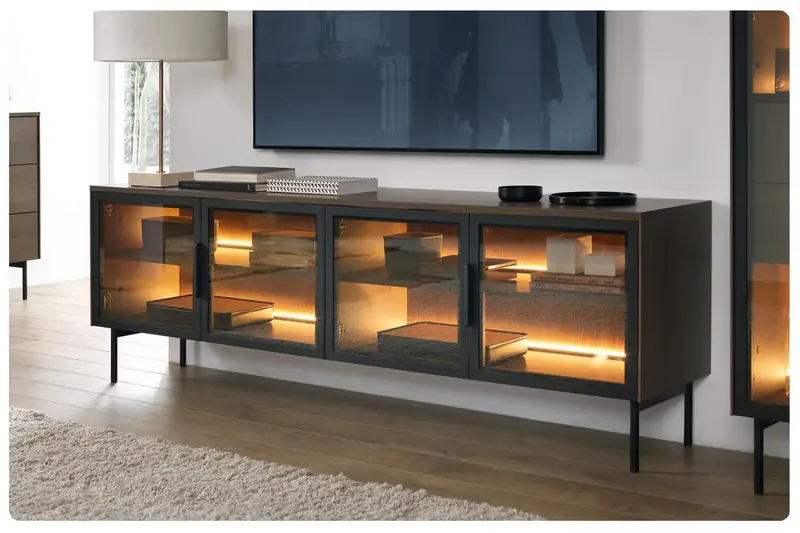 Stolik RTV Lumi 181 4D – nowoczesny design, elegancja i praktyczne przechowywanie