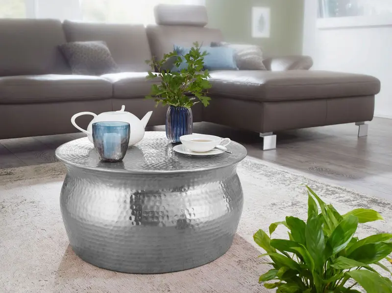 STOLIK WOHNLING SILVER MODERN ALUMINIUM / WL5.454