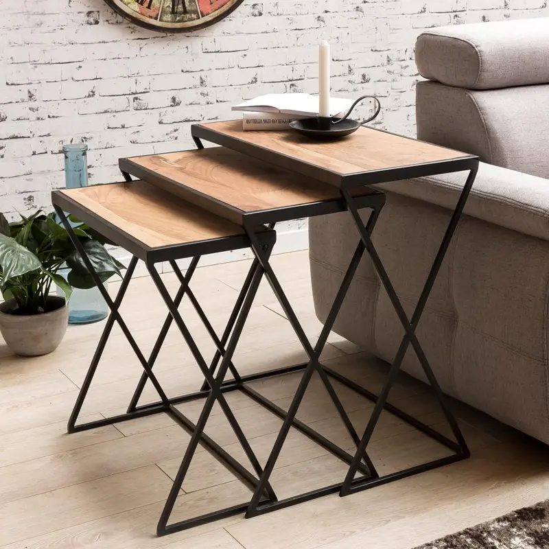 STOLIKI KAWOWE Wohnling KOMPLET 3 SZTUK / WL5.203