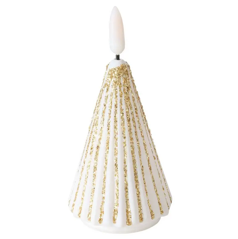 Świeca w kształcie choinki ze sztucznym płomieniem TORIS, 12 cm