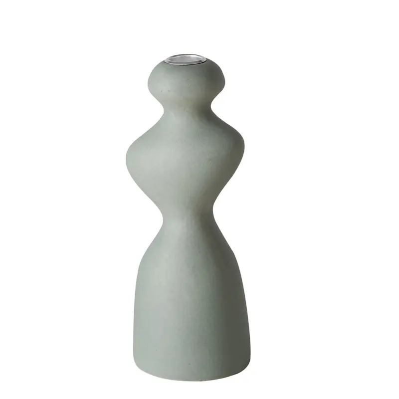 Świecznik ceramiczny o nieregularnym kształcie MORANA, 22 cm