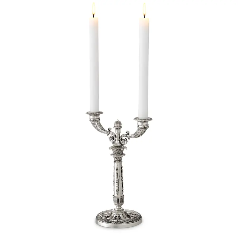 Świecznik Whitney, wykończenie antique silver