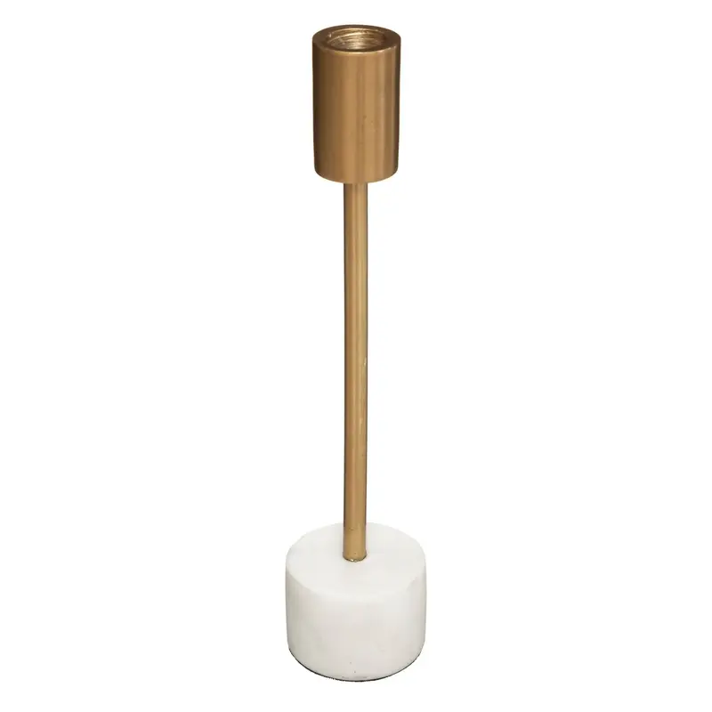 Świecznik z marmurową podstawą, 27 cm