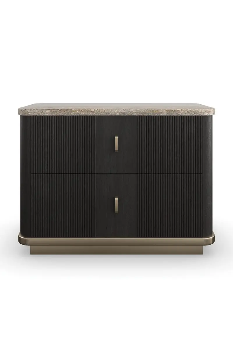 Szafka nocna Rhythm | 2 szuflady, Black