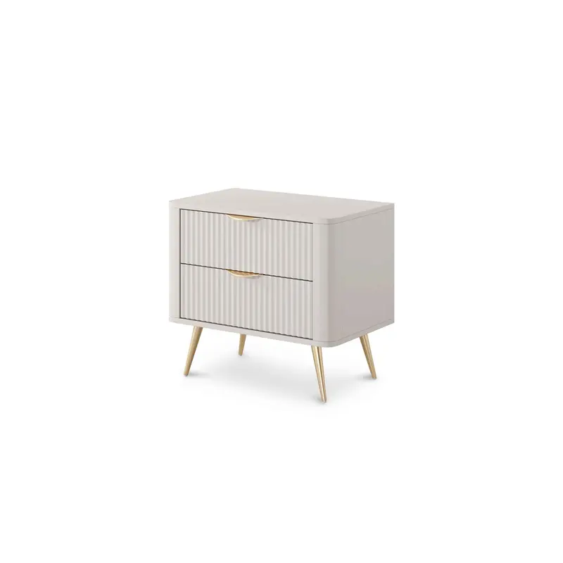 Szafka nocna z 2 szufladami 63x55 cm w stylu eleganckim | Laanti
