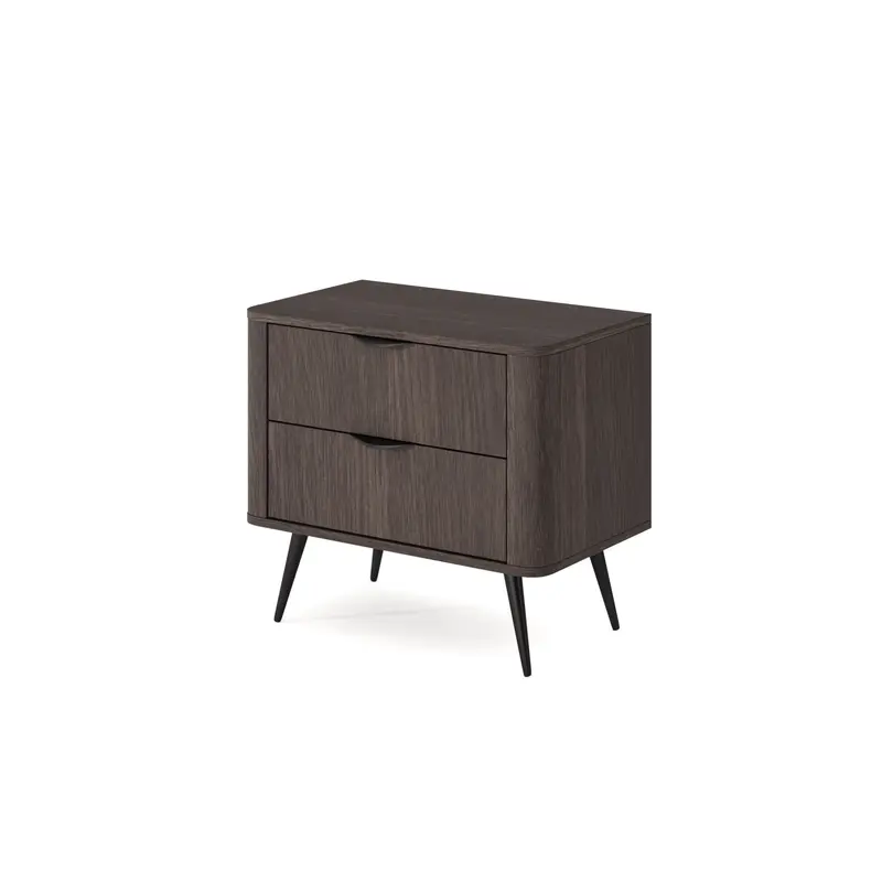 Szafka nocna z 2 szufladami 63x55 cm w stylu soft loft | Velia