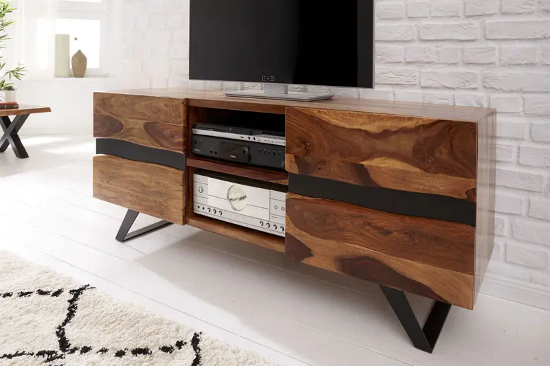 Szafka RTV Amazonas 160 cm Sheesham / 40194 / INVICTA INTERIOR