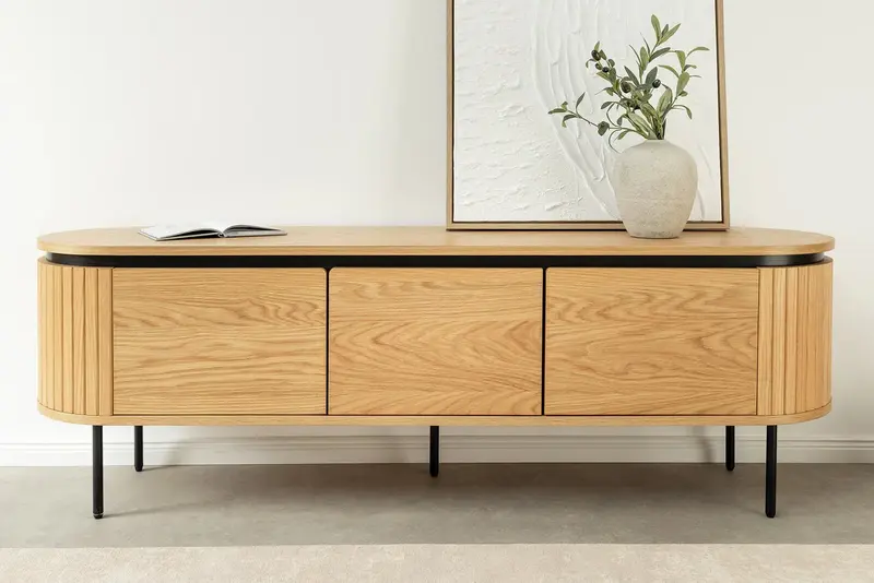 SZAFKA RTV ATELIER 160 CM FORNIR DĘBOWY / 47450 / INVICTA INTERIOR