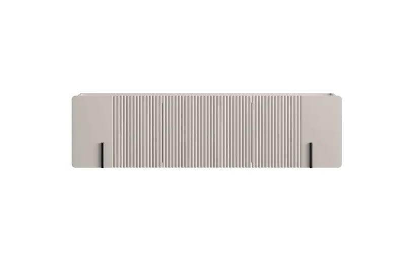 Szafka RTV Malmi 150 cm wisząca - kaszmir / crema bianca / czarny