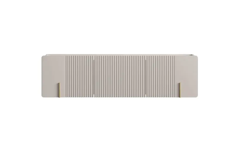 Szafka RTV Malmi 150 cm wisząca - kaszmir / crema bianca / złoty