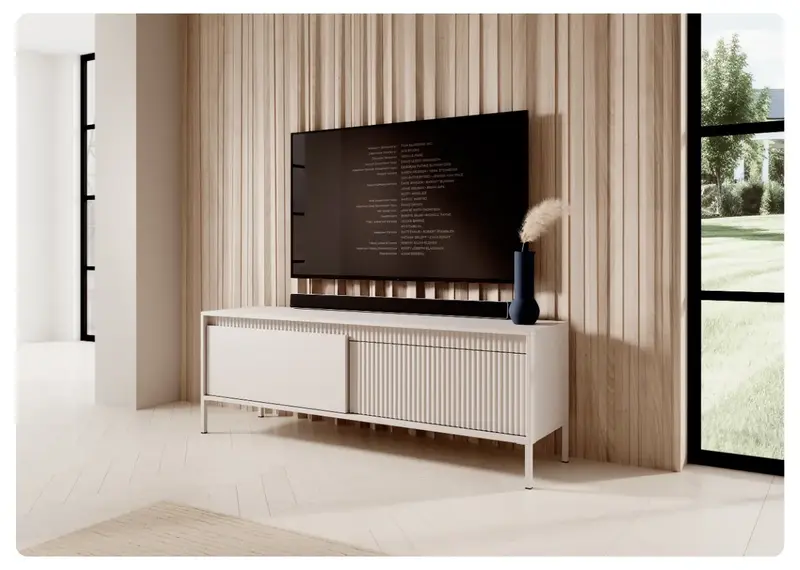 Szafka RTV Skye Typ D – minimalistyczny design i funkcjonalna forma