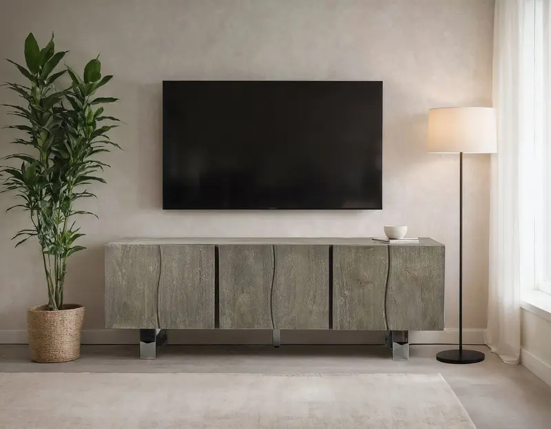 SZAFKA RTV WOHNLING 160 CM DREWNO AKACJA SZARA / WL7.027