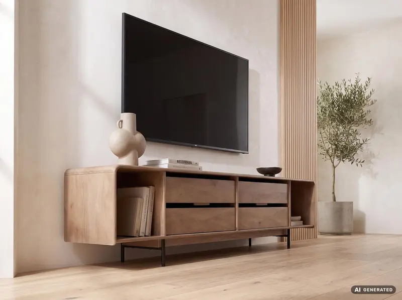 SZAFKA RTV WOHNLING 180 CM DREWNO LITE MANGO / WL7.916