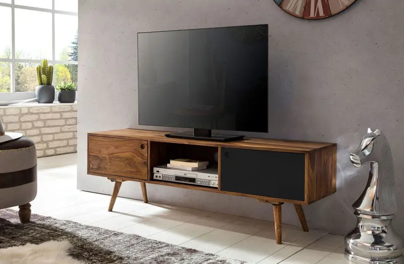 SZAFKA RTV WOHNLING REPA 140 CM CZARNA / WL1.973