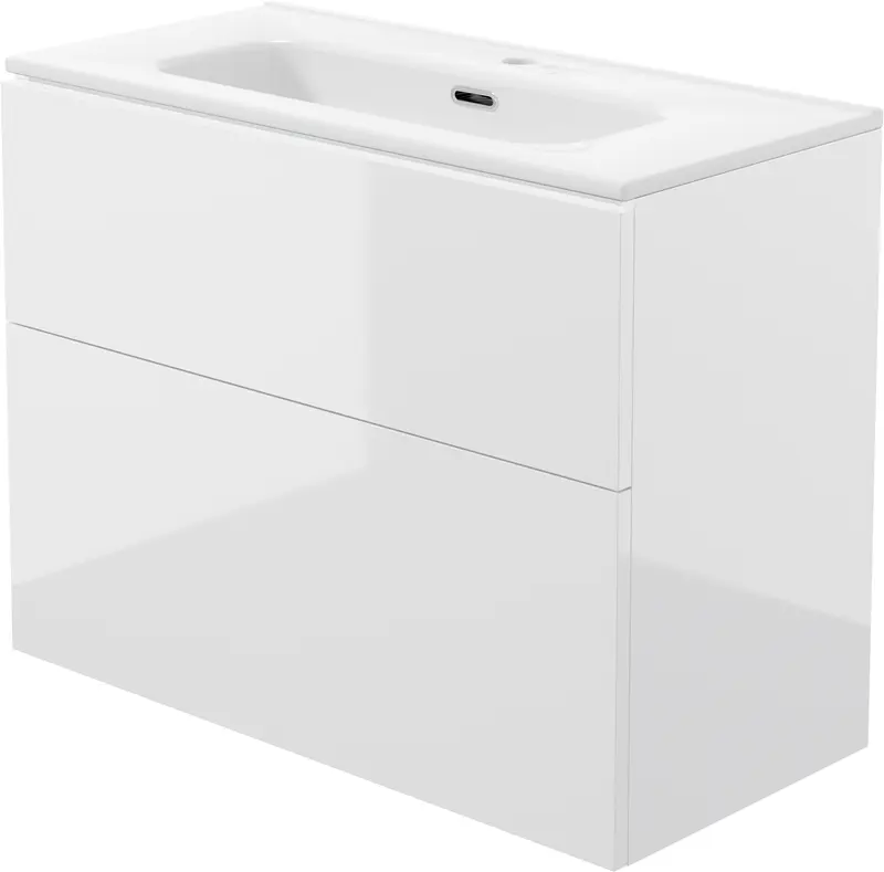 Szafka umywalkowa z umywalką - 80 cm Prizma Biały