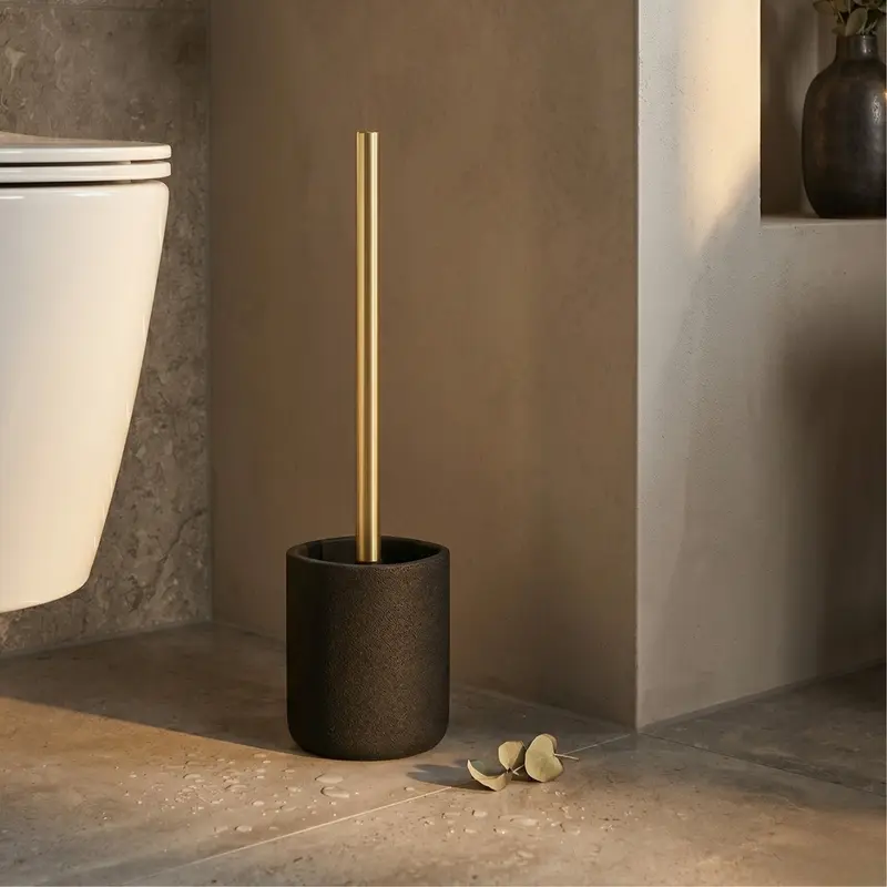 Szczotka do WC AQUAMARBRE NOIR/OR, 10,2 x 36,5 cm