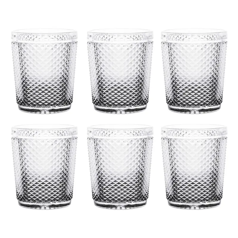 Szklanka z kryształowym wzorem, 300 ml, 6 sztuk