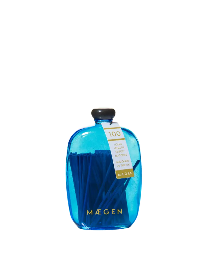 Szklany słoik z zapałkami „Bubble” - Blue