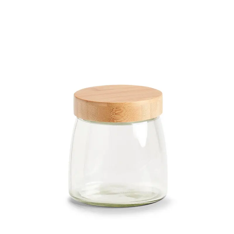Szklany słoik ze szczelną pokrywką z bambusa, 950 ml