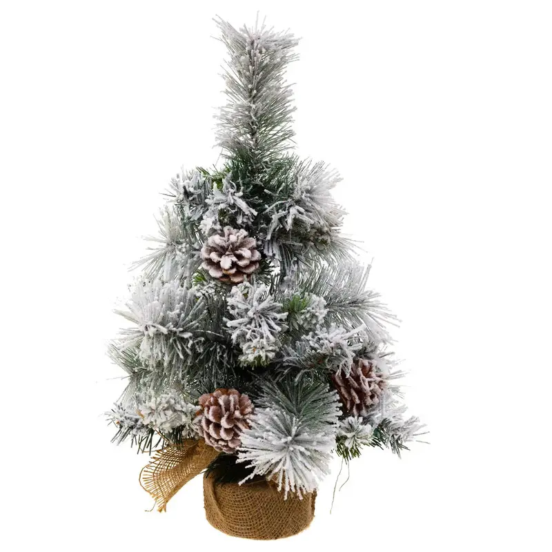 Sztuczna choinka z ośnieżonymi gałązkami, stroik, 50 cm