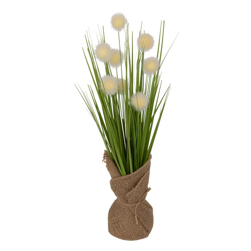 Sztuczna trawa LARI w jutowej doniczce, 41 cm