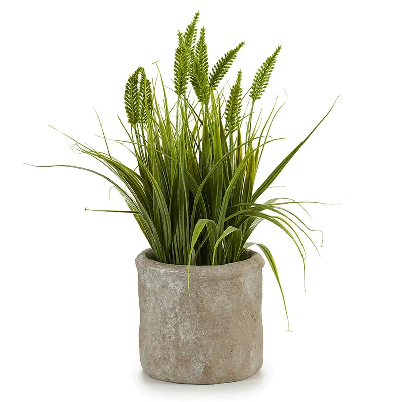 Sztuczna trawa w betonowej doniczce, 30 cm