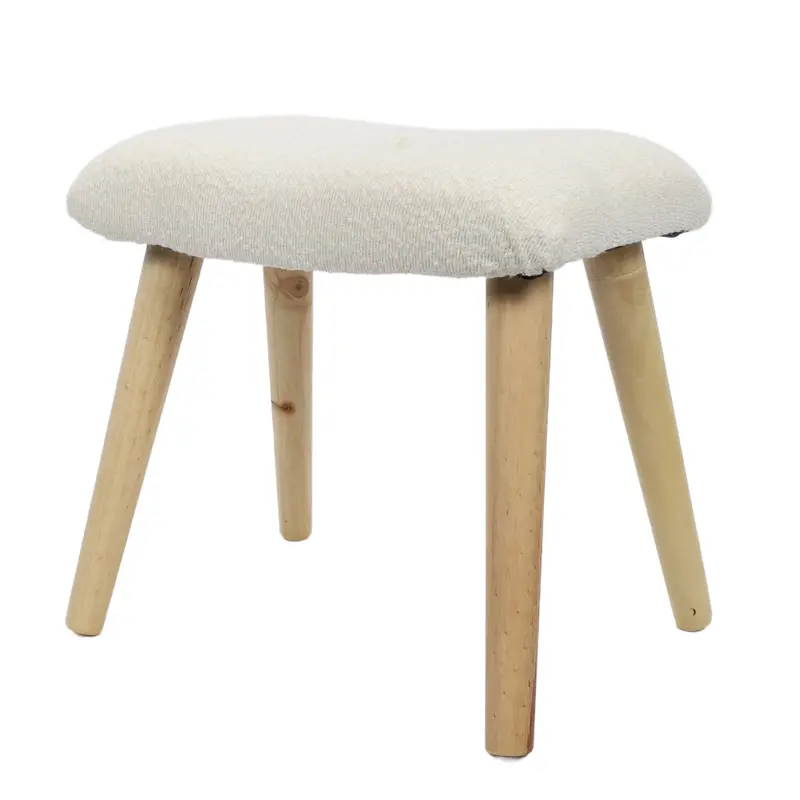 Taboret boucle KRUK, 40 x 28 x 38 cm